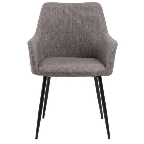 Krzesło Lizzy z podłokietnikami szare jasne - ACTONA